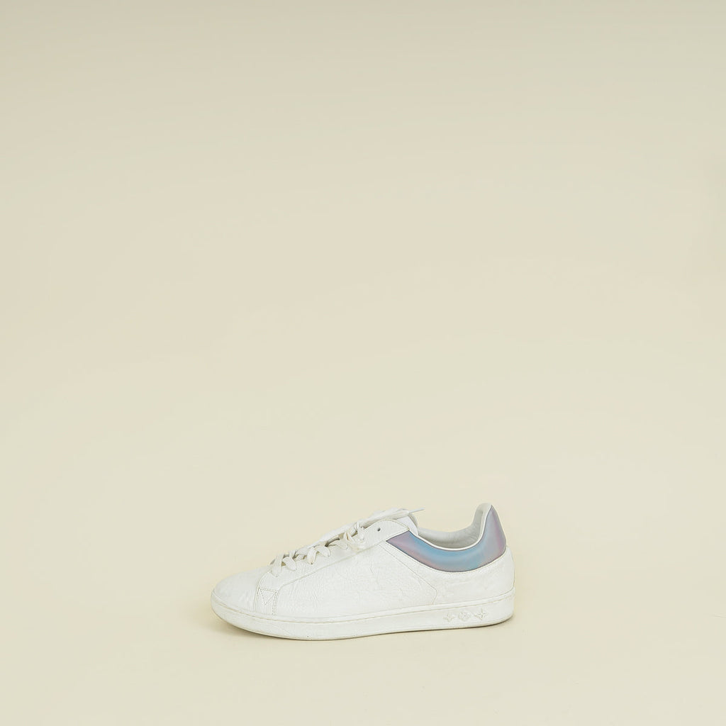 Louis Vuitton White Monogram Iridescent Luxembourg Sneakers 9