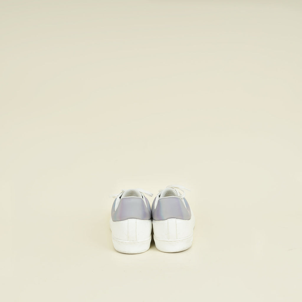 Louis Vuitton White Monogram Iridescent Luxembourg Sneakers 9