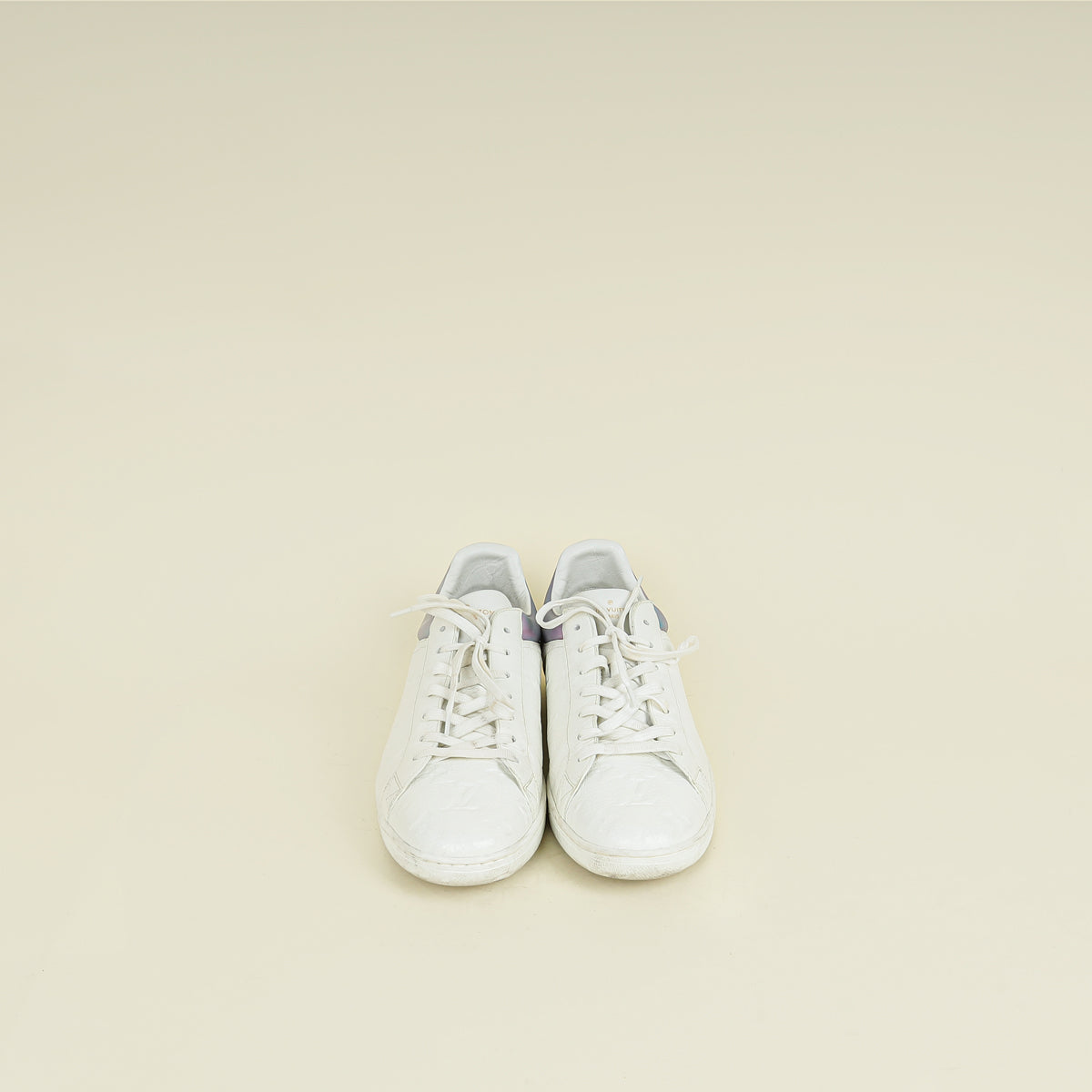 Louis Vuitton White Monogram Iridescent Luxembourg Sneakers 9