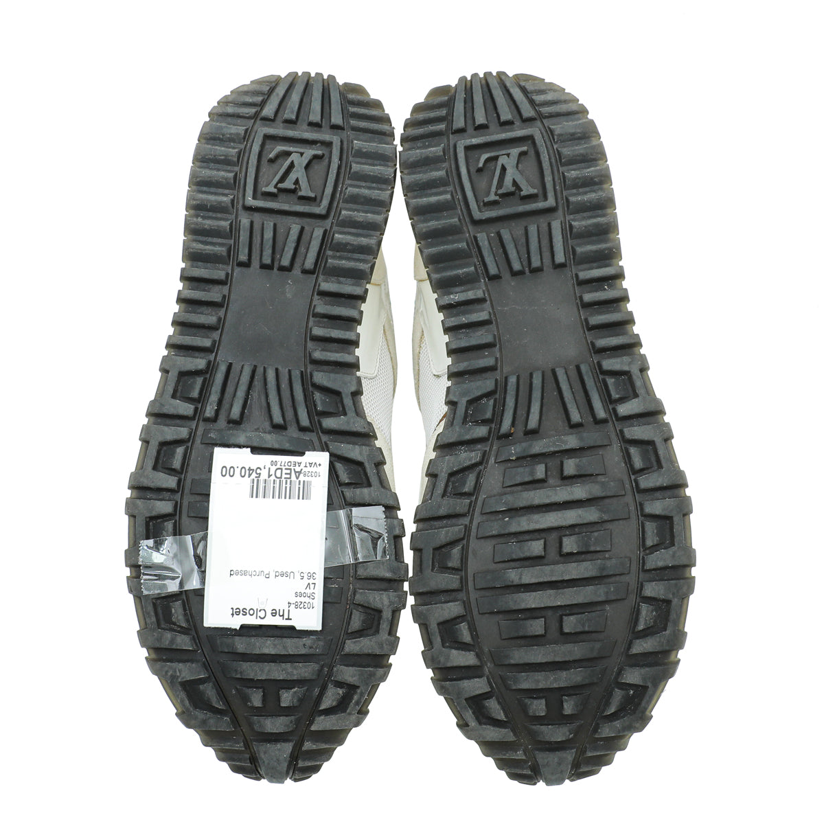 Louis Vuitton White Monogram Reverse Run Away Sneakers 36.5
