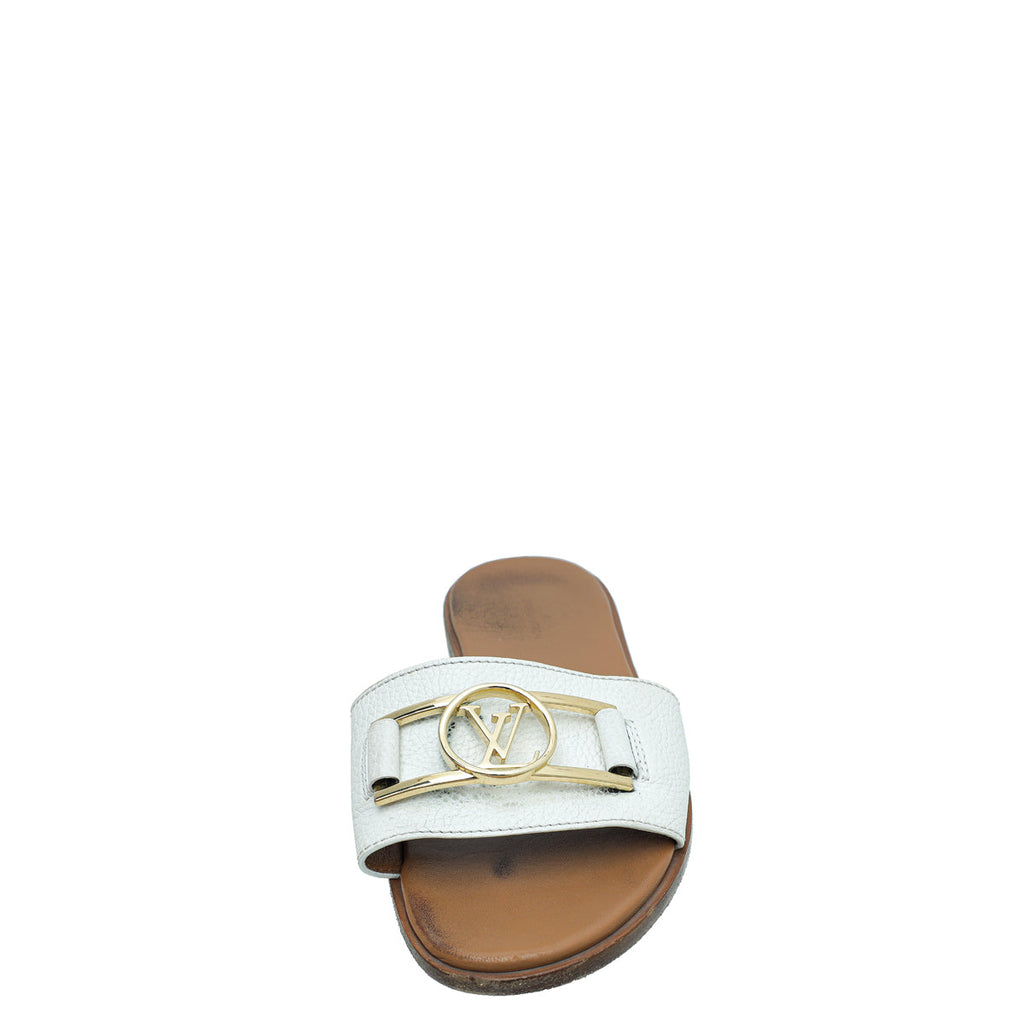 Louis Vuitton Bicolor Lock It Flat Mule 37.5