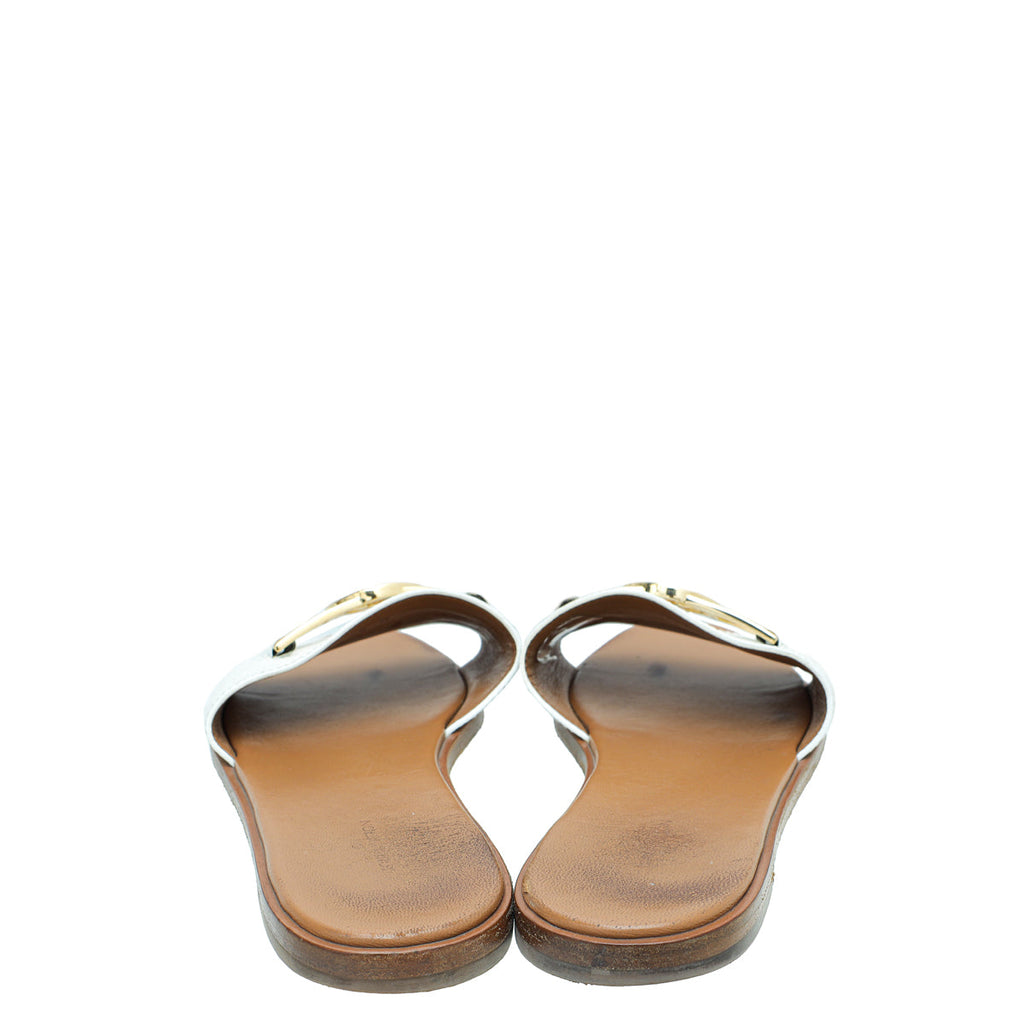 Louis Vuitton Bicolor Lock It Flat Mule 37.5