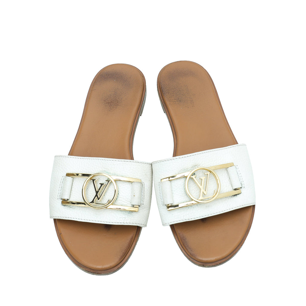 Louis Vuitton Bicolor Lock It Flat Mule 37.5
