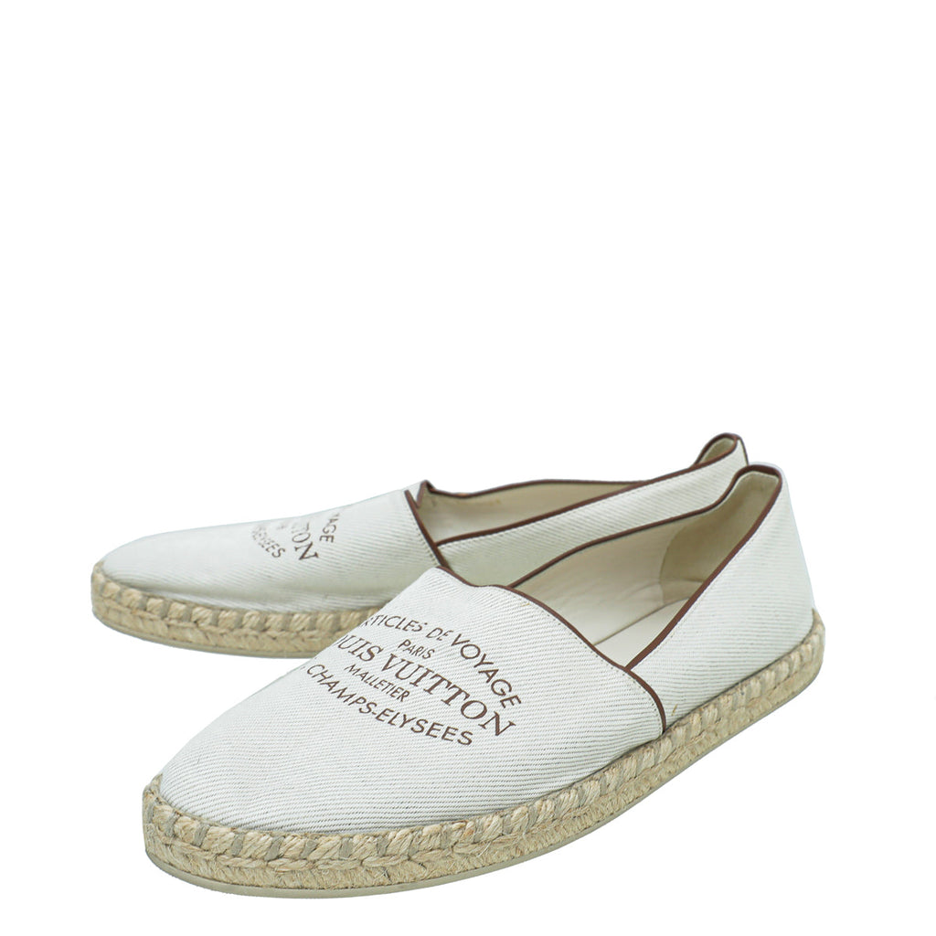 Louis Vuitton Off White Articles De Voyage Espadrille 37.5