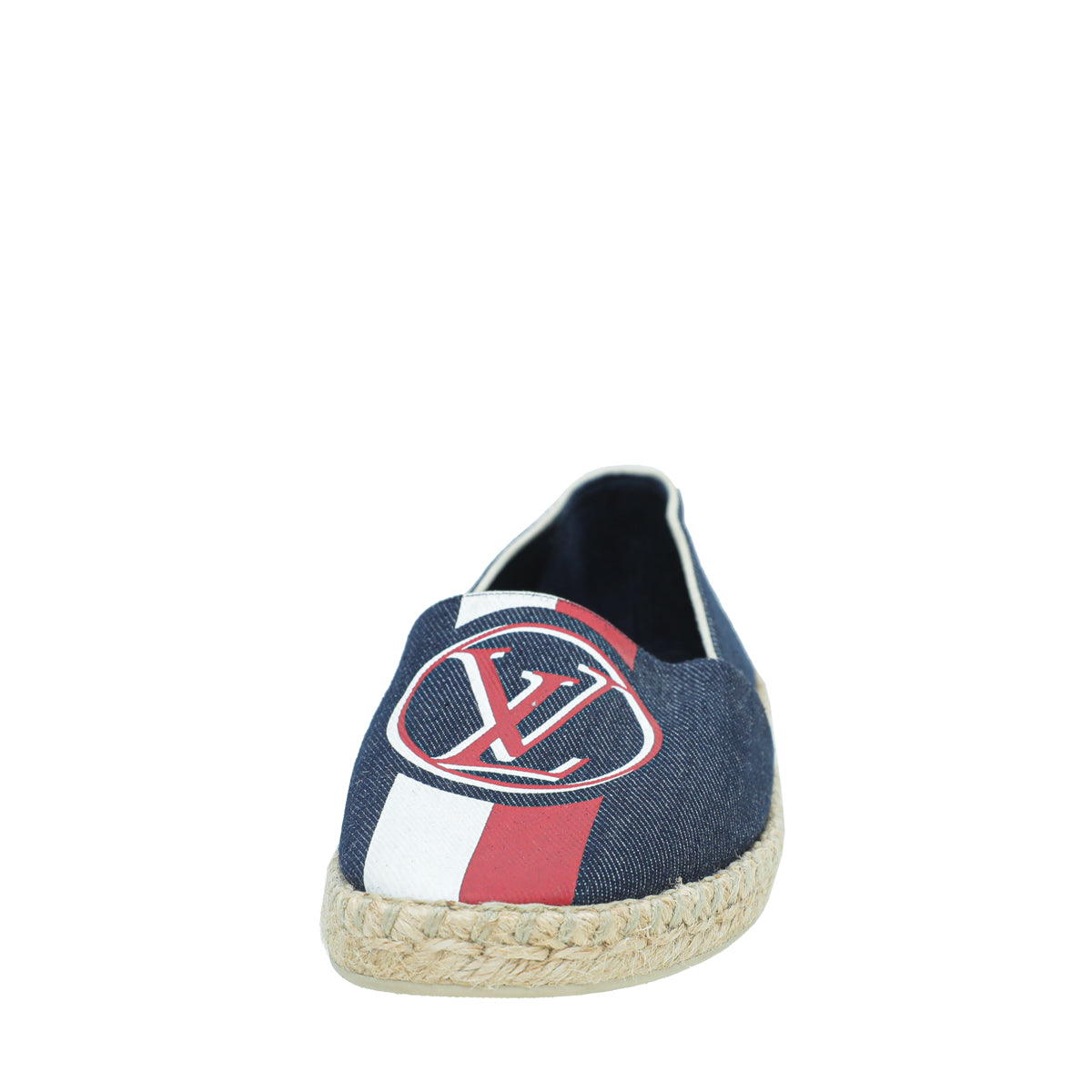 Louis Vuitton Navy Blue Logo Postcard Espadrille 37.5