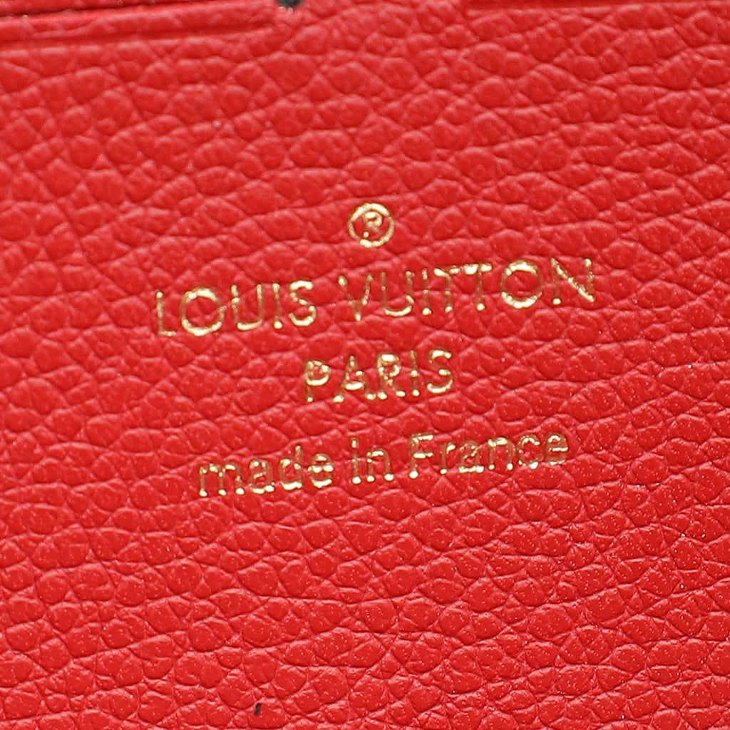 Louis Vuitton Red Monogram Empreinte Clémence Wallet