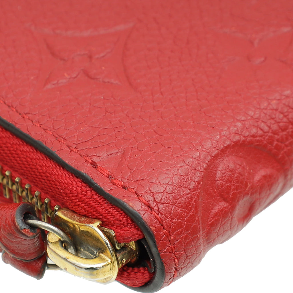 Louis Vuitton Red Monogram Empreinte Clémence Wallet