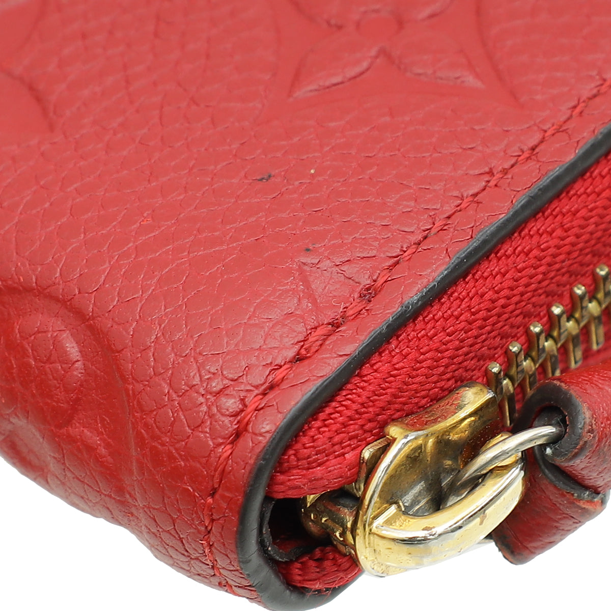 Louis Vuitton Red Monogram Empreinte Clémence Wallet