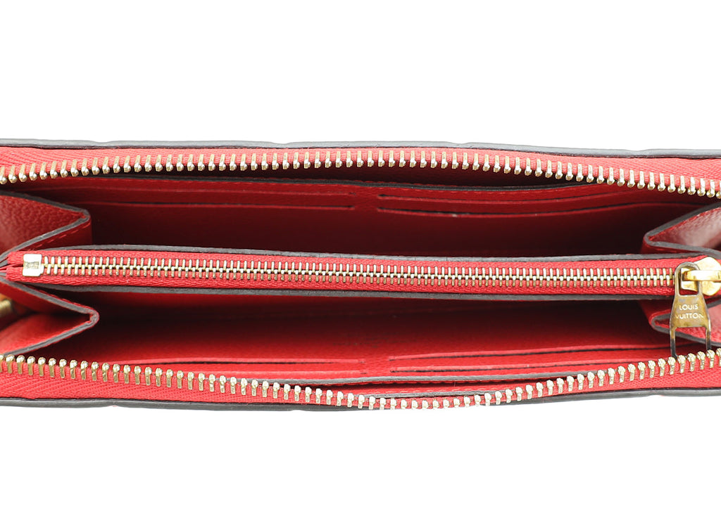 Louis Vuitton Red Monogram Empreinte Clémence Wallet
