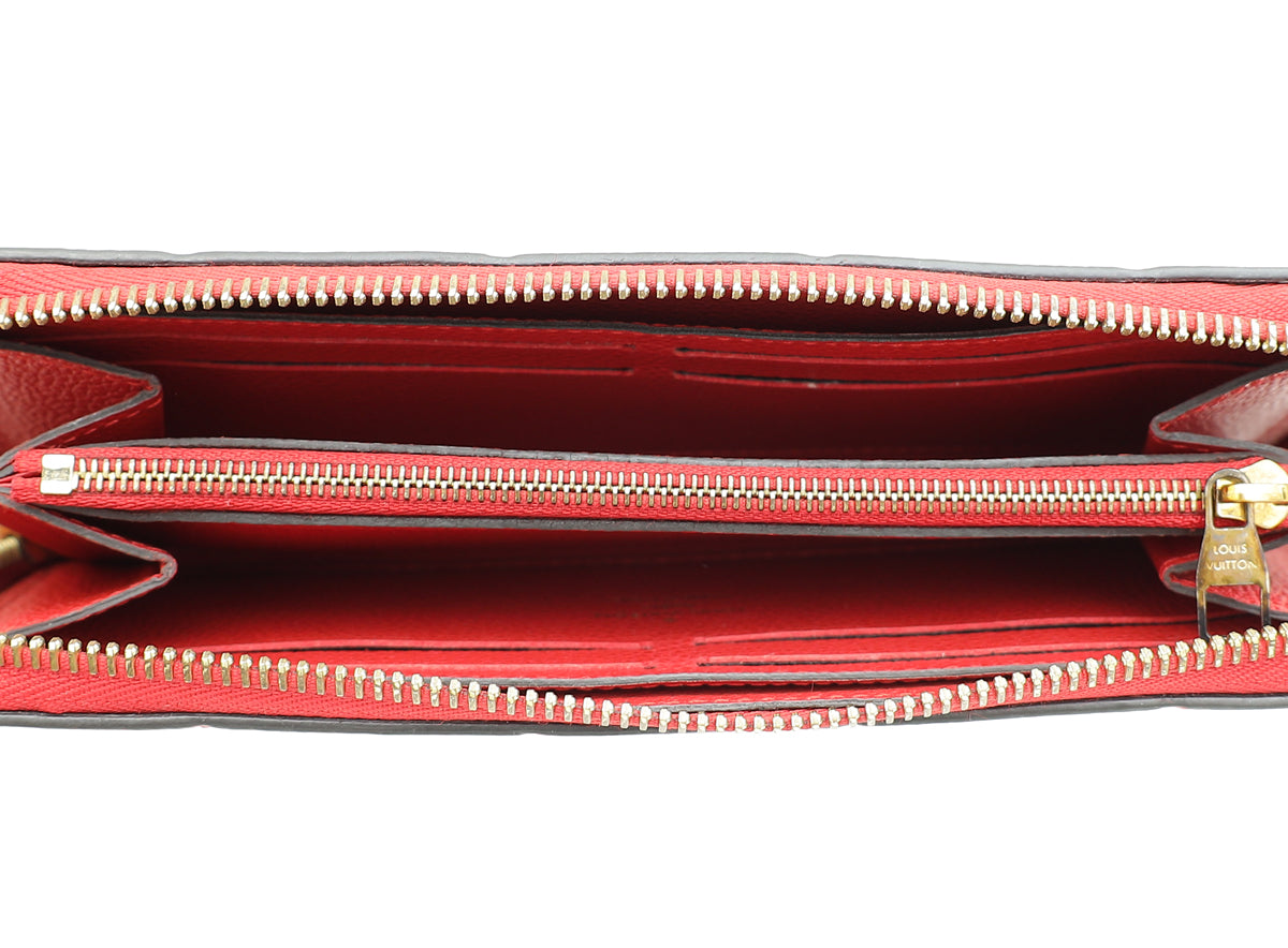 Louis Vuitton Red Monogram Empreinte Clémence Wallet