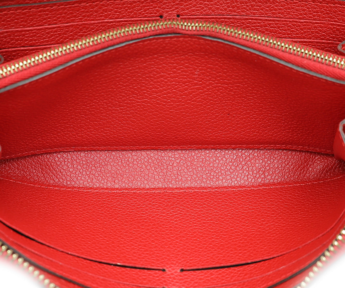 Louis Vuitton Red Monogram Empreinte Clémence Wallet