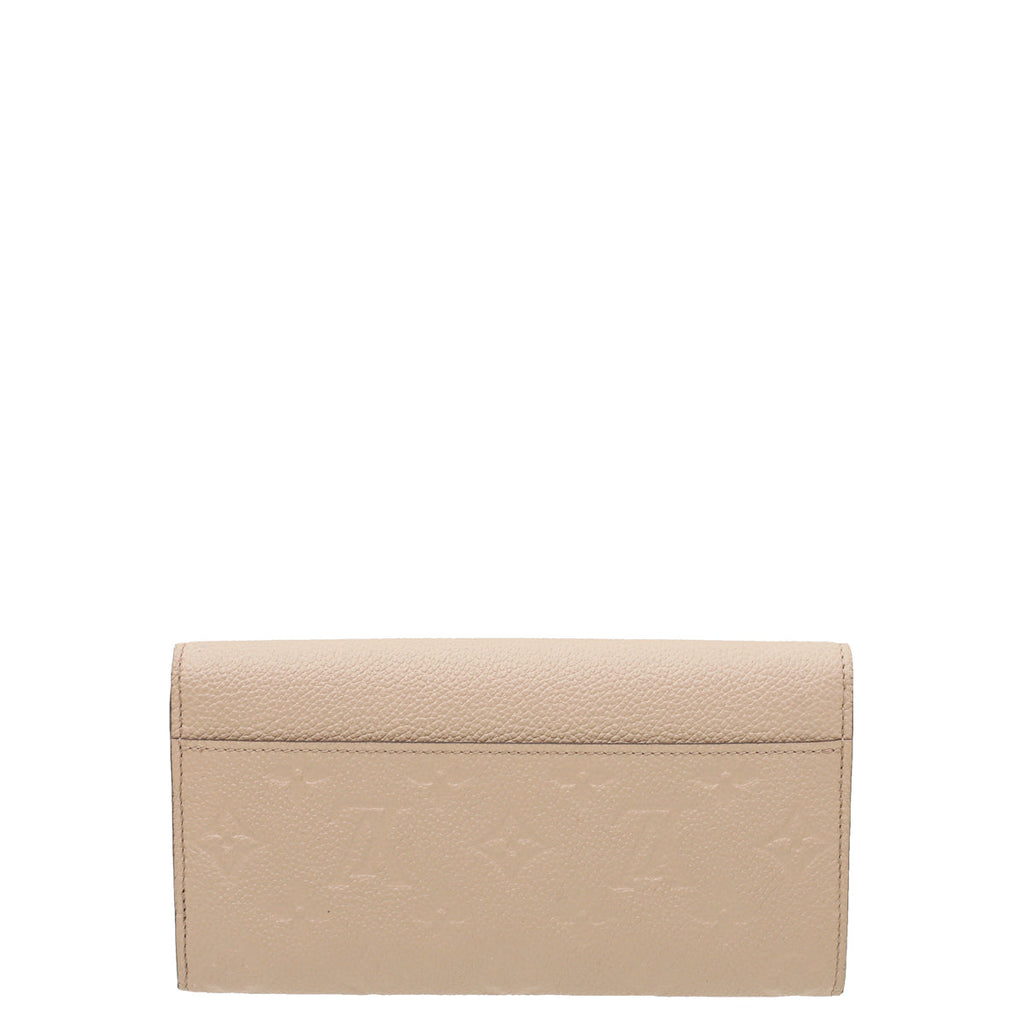 Louis Vuitton Tourterelle Monogram Empreinte Sarah Wallet