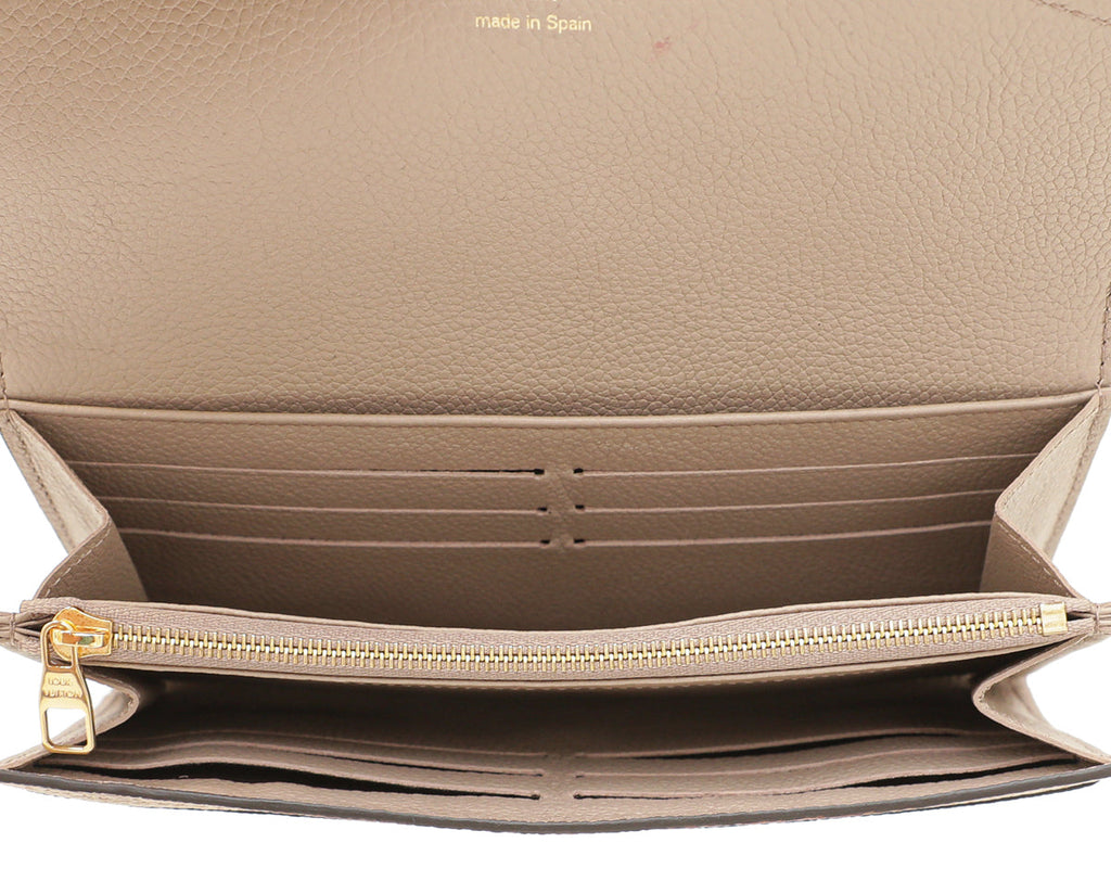 Louis Vuitton Tourterelle Monogram Empreinte Sarah Wallet