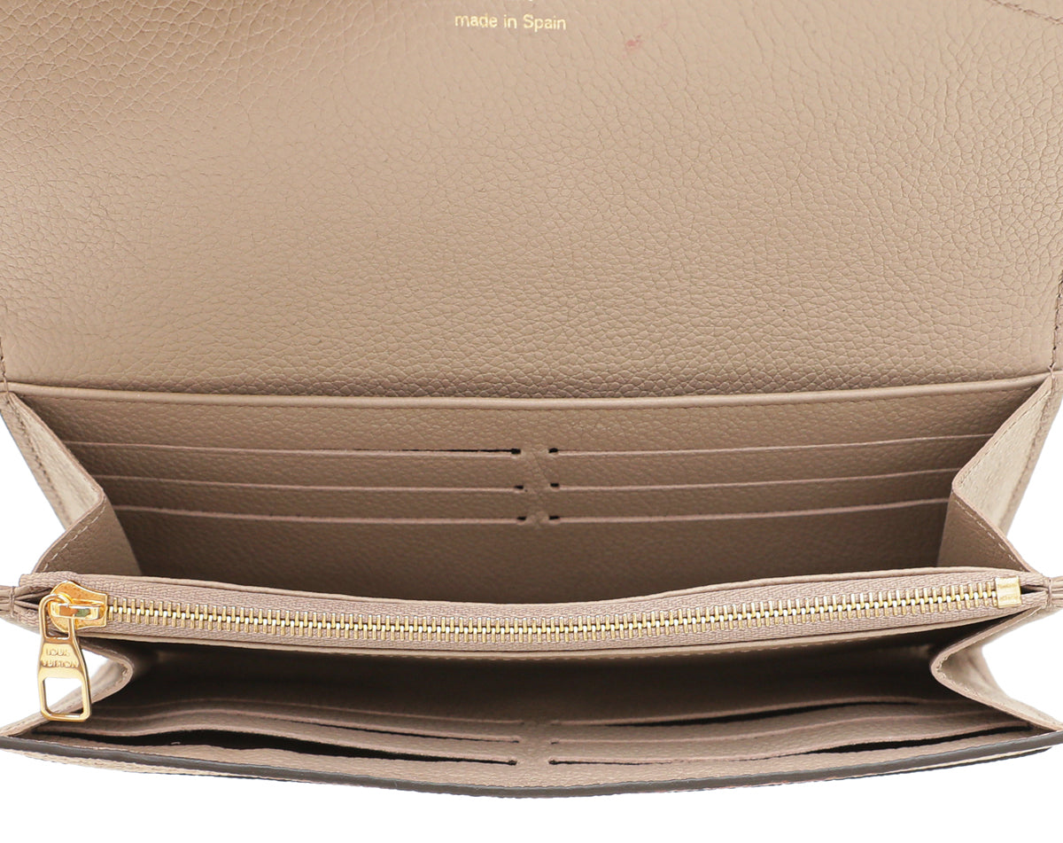 Louis Vuitton Tourterelle Monogram Empreinte Sarah Wallet