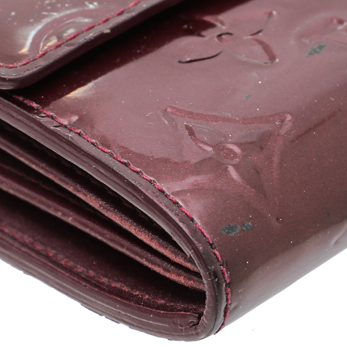 Louis Vuitton Rouge Fauviste Monogram Vernis Sarah Wallet