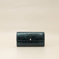 Louis Vuitton Bleu Nuit Monogram Vernis Sarah Wallet