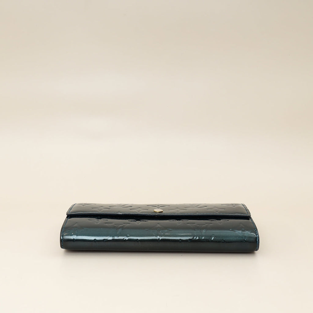 Louis Vuitton Bleu Nuit Monogram Vernis Sarah Wallet