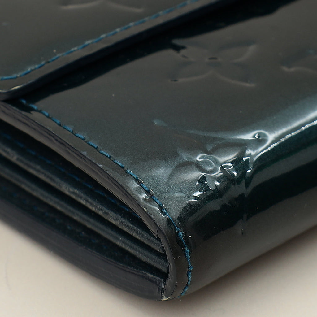 Louis Vuitton Bleu Nuit Monogram Vernis Sarah Wallet