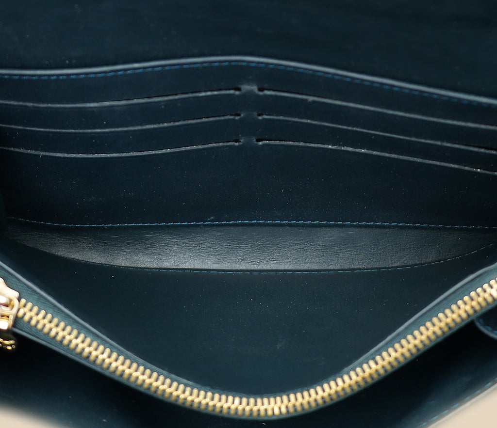 Louis Vuitton Bleu Nuit Monogram Vernis Sarah Wallet