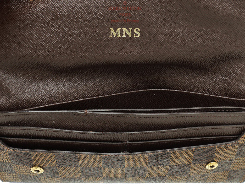 Louis Vuitton Damier Ebene Modulable Wallet W/ MNS Initials