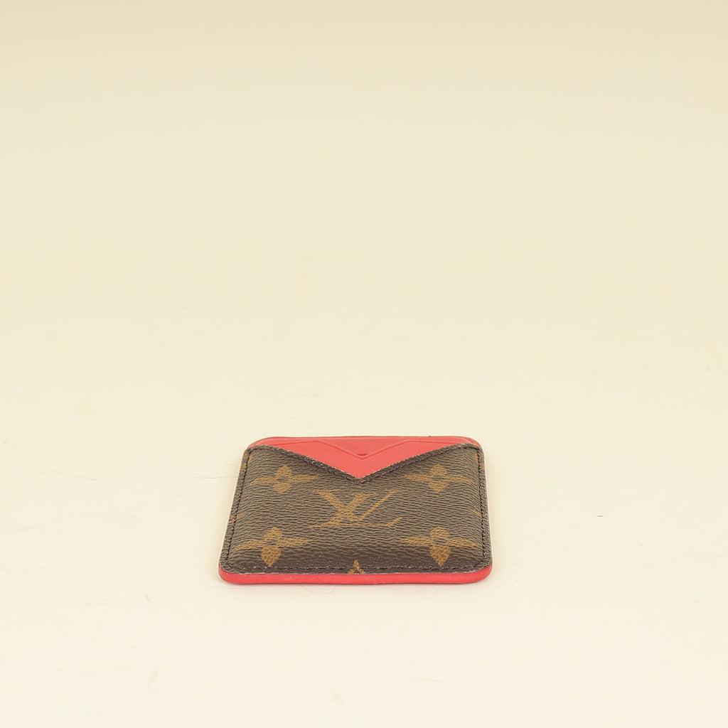 Louis Vuitton Monogram Sari Red Porte-Cartes Magnet Wallet