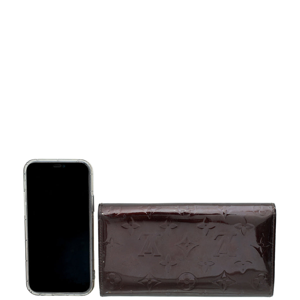 Louis Vuitton Amarante Monogram Vernis Sarah Wallet