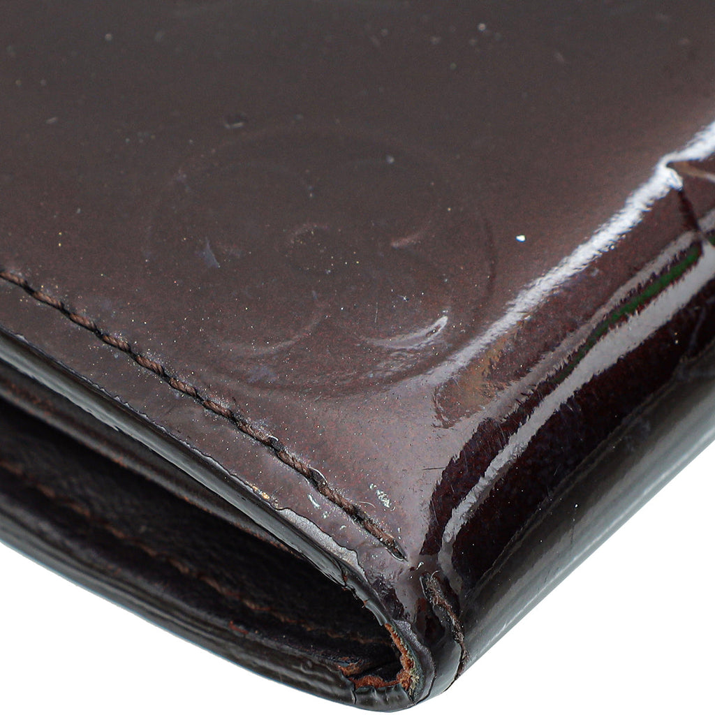 Louis Vuitton Amarante Monogram Vernis Sarah Wallet