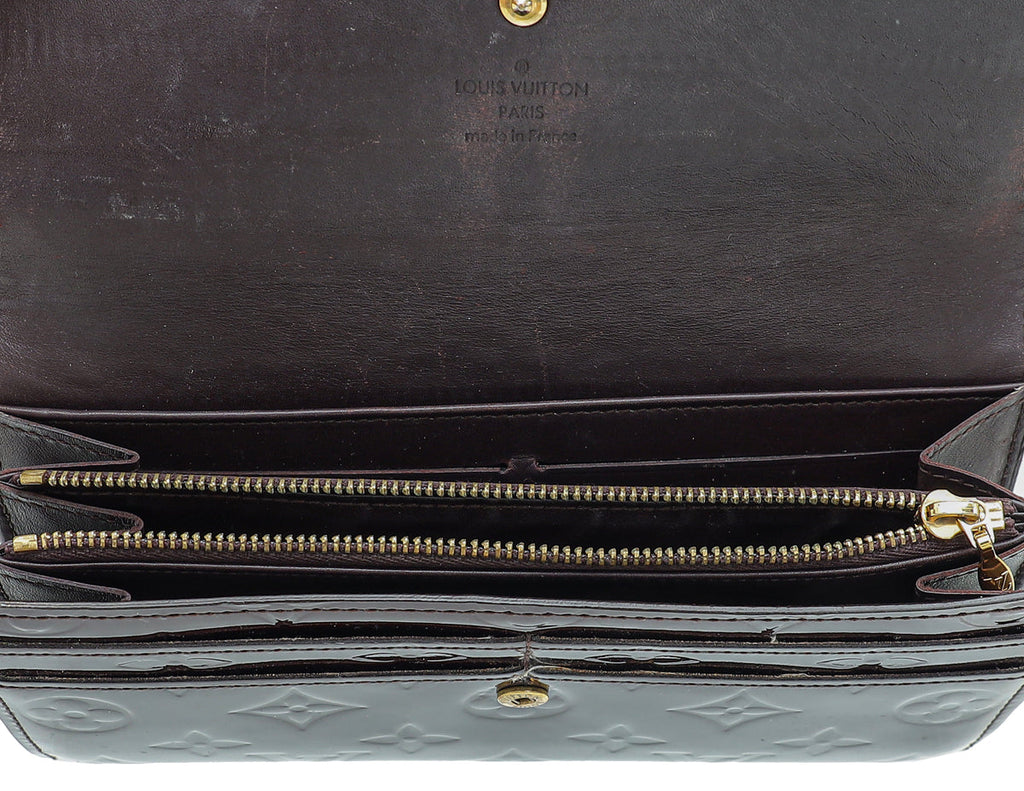 Louis Vuitton Amarante Monogram Vernis Sarah Wallet