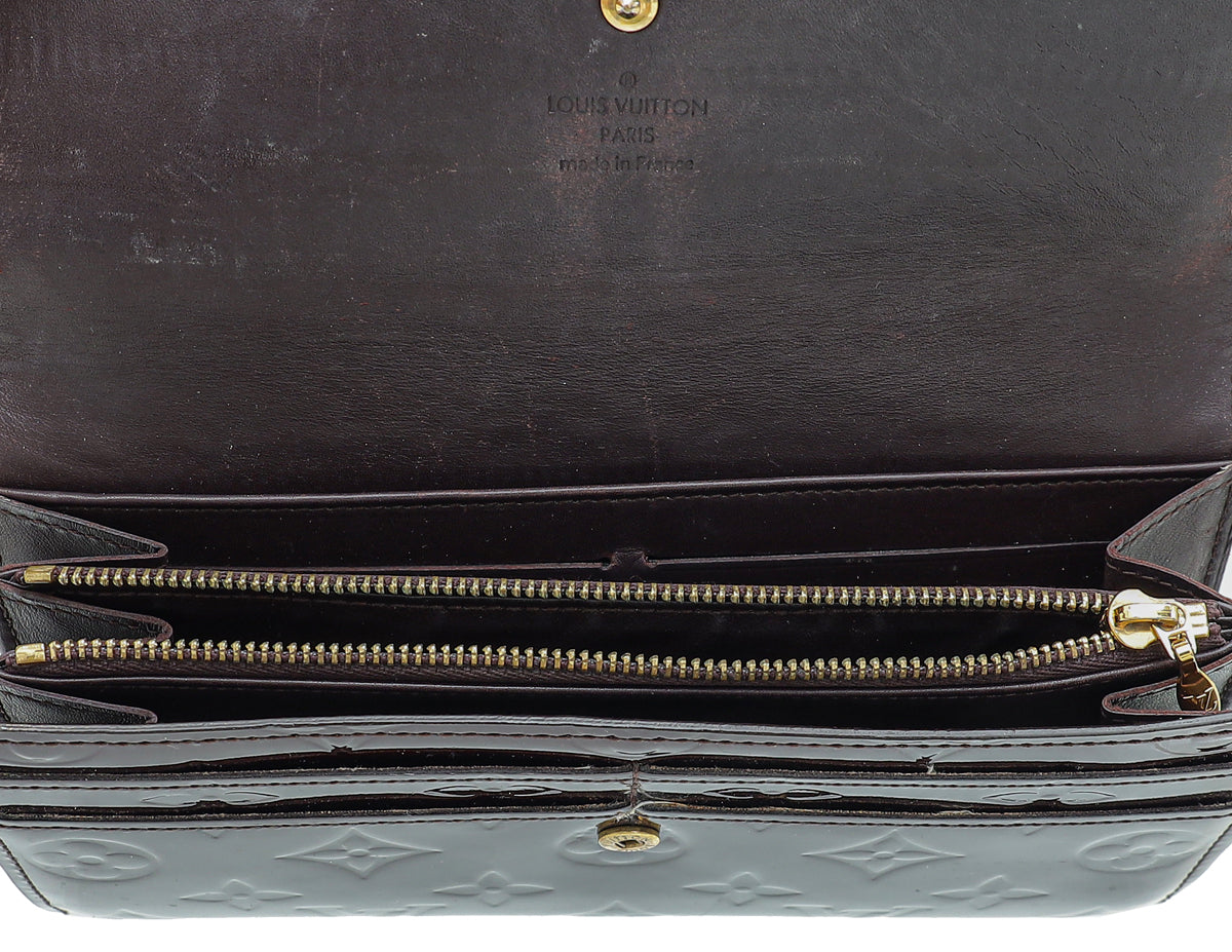 Louis Vuitton Amarante Monogram Vernis Sarah Wallet