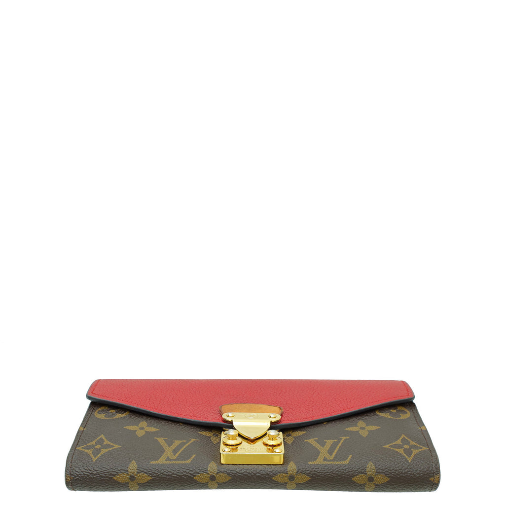 Louis Vuitton Monogram Red Pallas Long Wallet