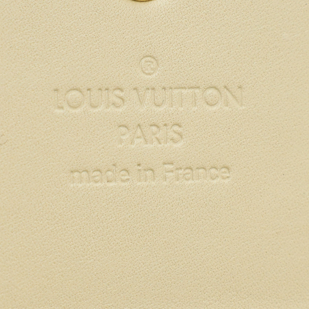 Louis Vuitton Blanc Corail Monogram Vernis Sarah Wallet