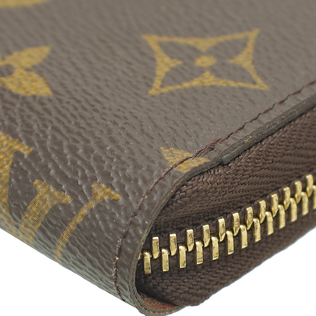 Louis Vuitton Brown Monogram Zipped Around Long Wallet