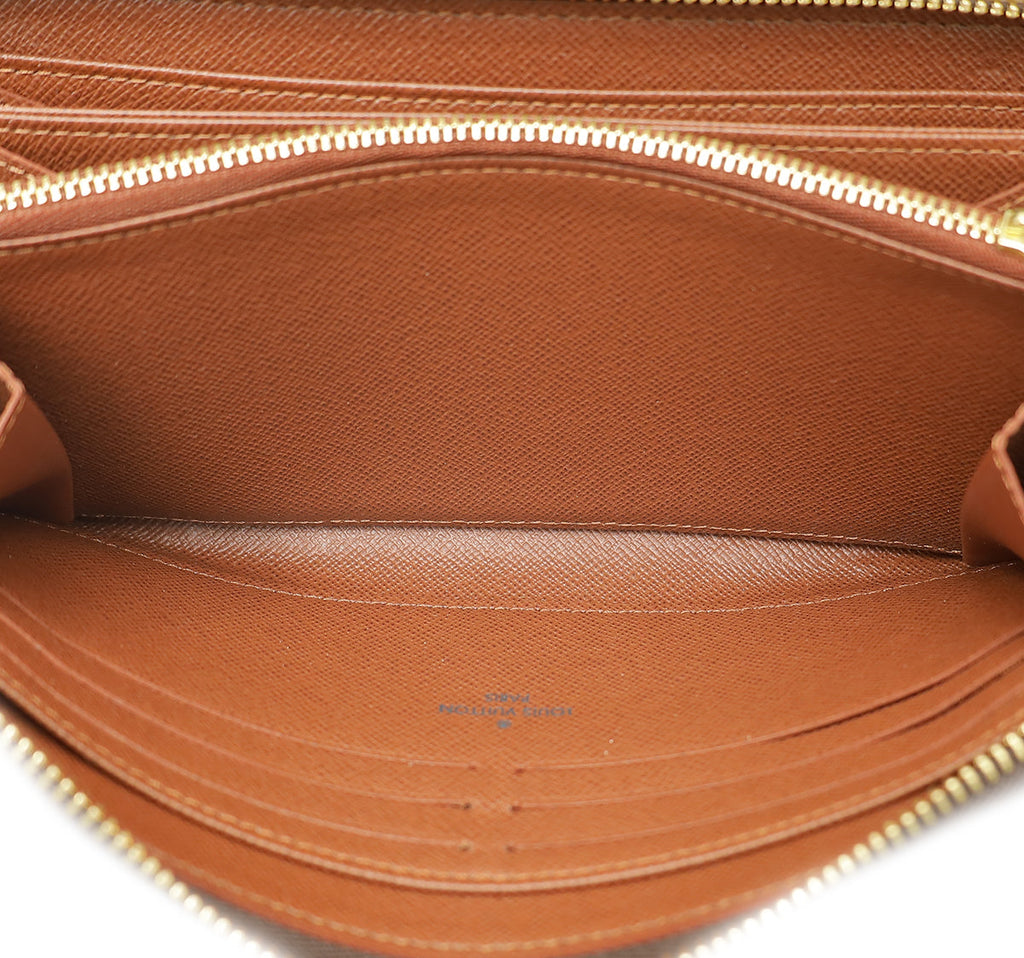 Louis Vuitton Brown Monogram Zipped Around Long Wallet