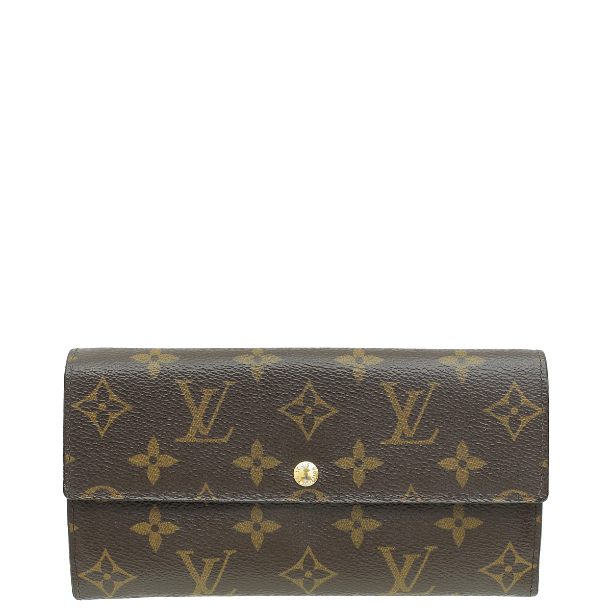 Louis Vuitton Ebene Monogram Sarah Wallet W/ Initial MM