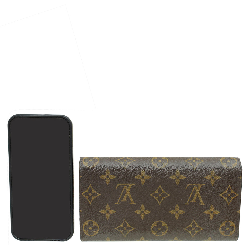 Louis Vuitton Ebene Monogram Sarah Wallet W/ Initial MM