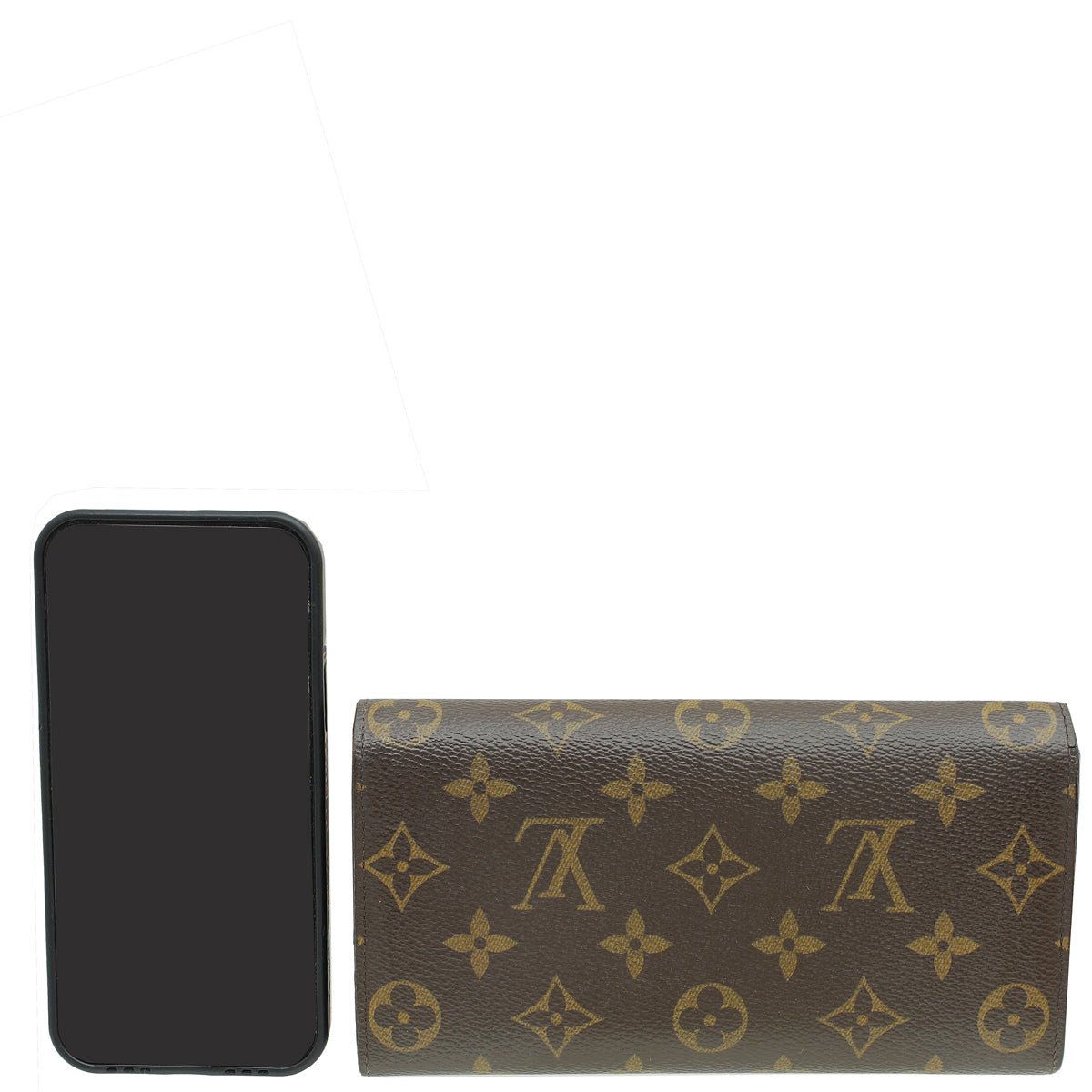 Louis Vuitton Ebene Monogram Sarah Wallet W/ Initial MM