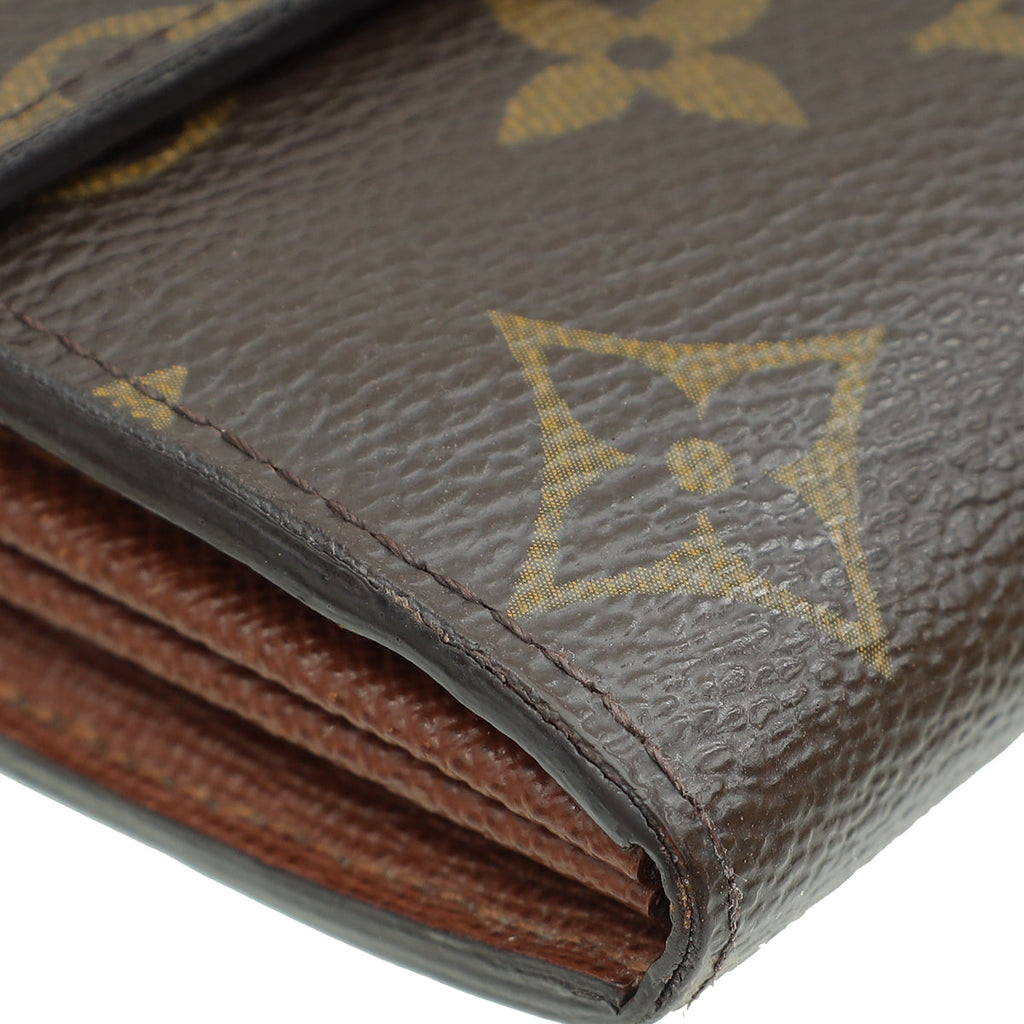 Louis Vuitton Ebene Monogram Sarah Wallet W/ Initial MM