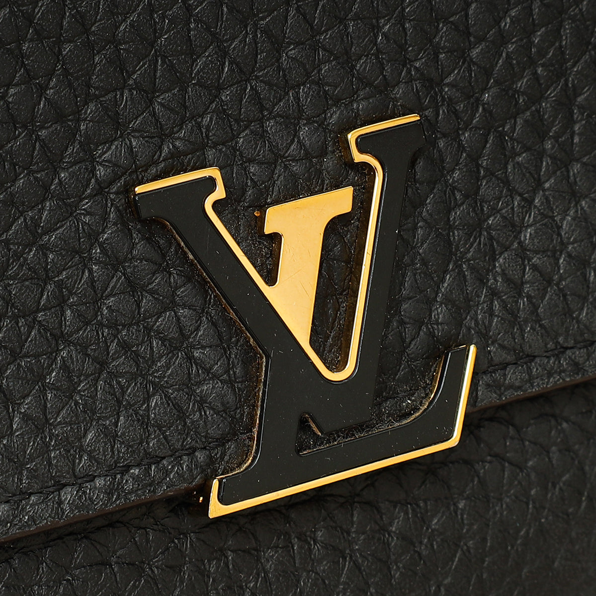 Louis Vuitton Black Capucines Compact Wallet