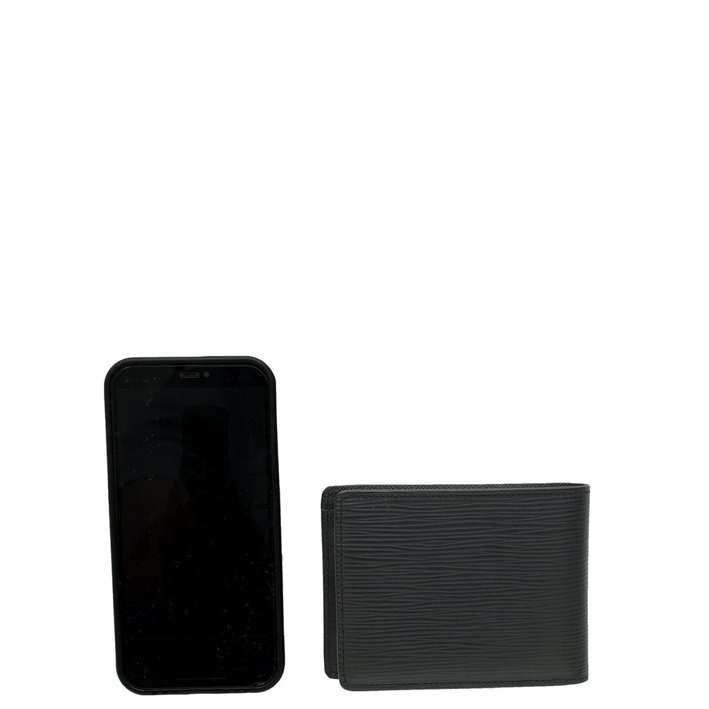Louis Vuitton Noir Multiple Wallet W/ I.H Initials