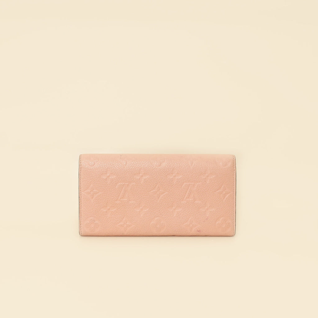 Louis Vuitton Rose Ballerine Monogram Empreinte Emilie Wallet