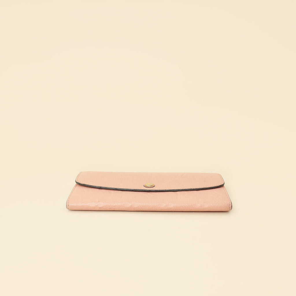 Louis Vuitton Rose Ballerine Monogram Empreinte Emilie Wallet