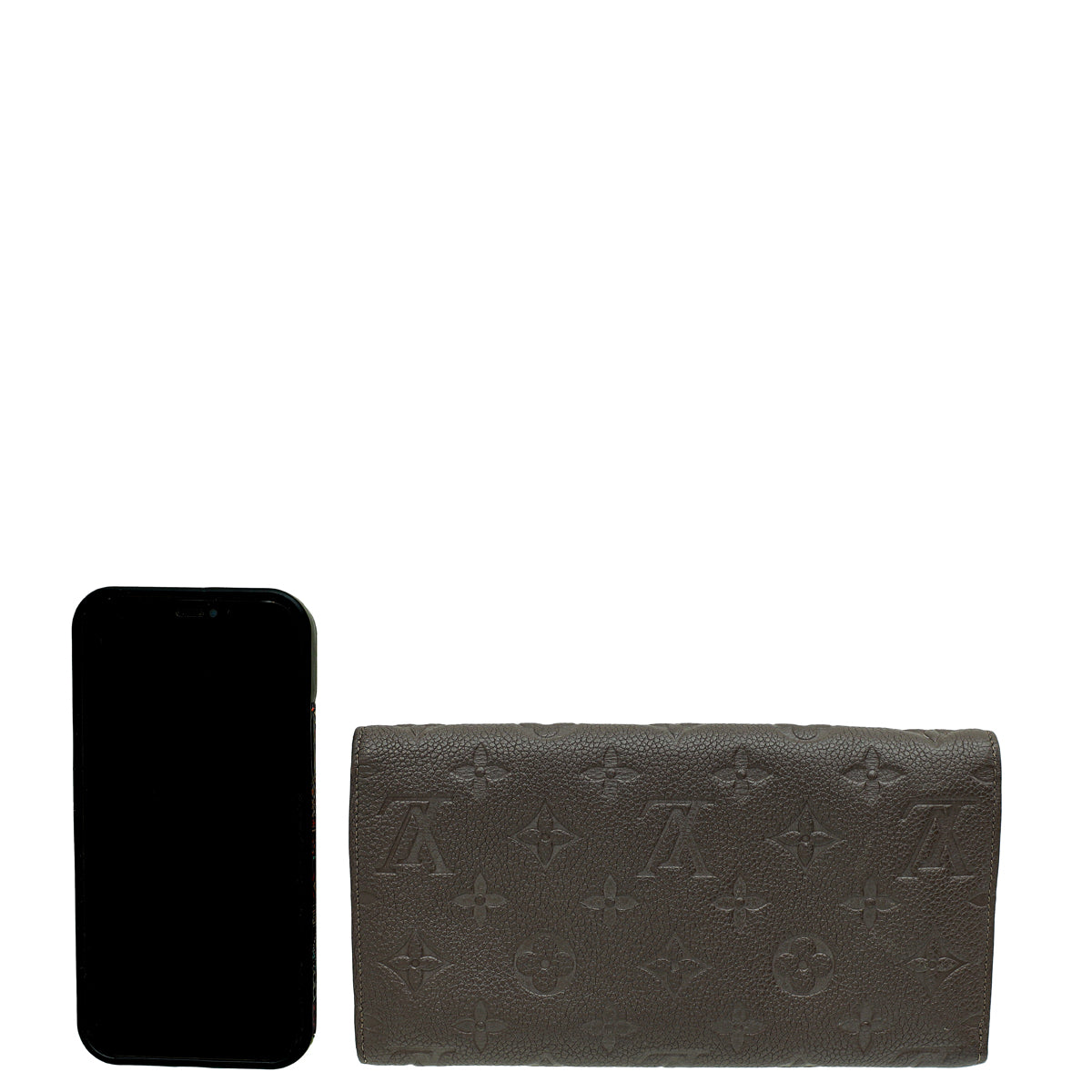 Louis Vuitton Terre Monogram Empreinte Virtuose Wallet W/ A.T Initials