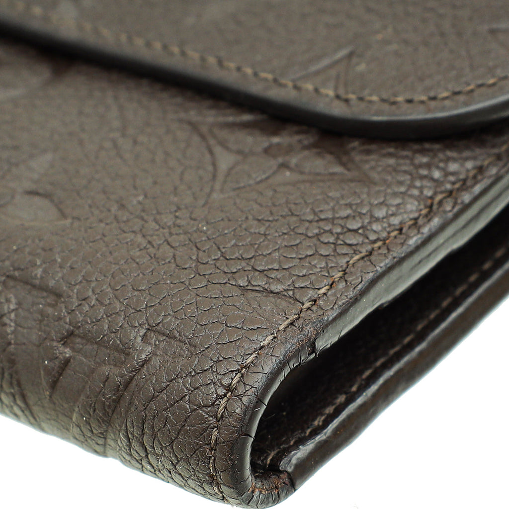 Louis Vuitton Terre Monogram Empreinte Virtuose Wallet W/ A.T Initials