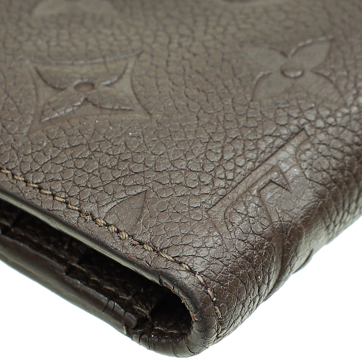 Louis Vuitton Terre Monogram Empreinte Virtuose Wallet W/ A.T Initials