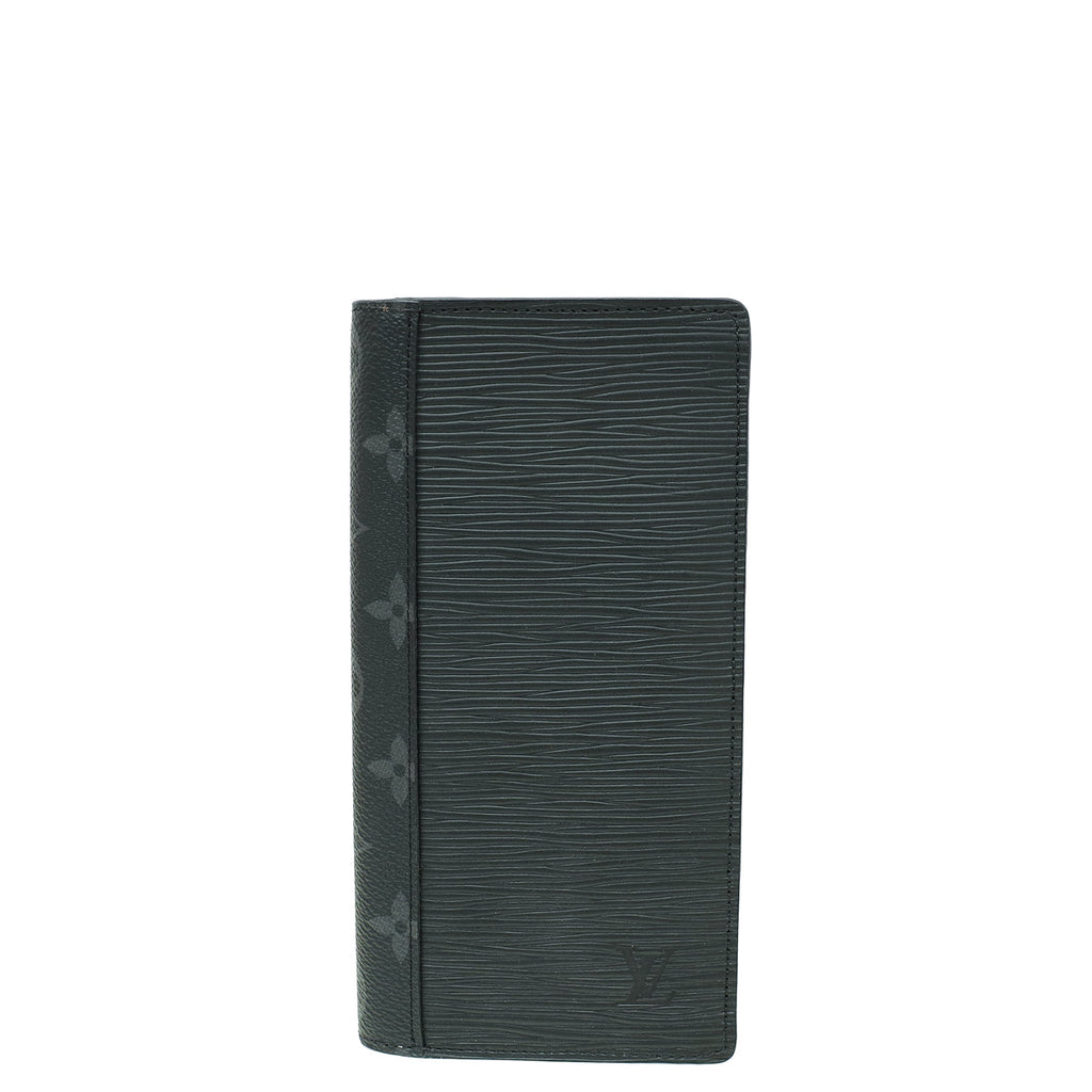 Louis Vuitton Black Eclipse Brazza Wallet W/Initial I.A.L