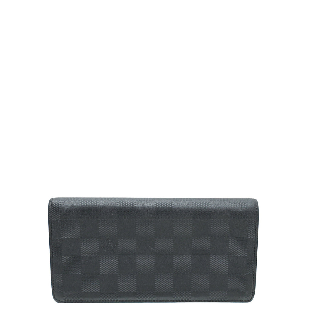 Louis Vuitton Black Damier Infini Brazza Wallet W/ TS Initials