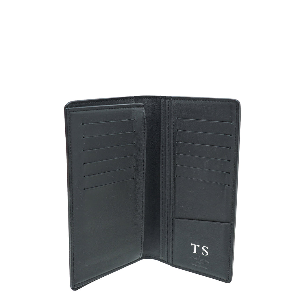 Louis Vuitton Black Damier Infini Brazza Wallet W/ TS Initials