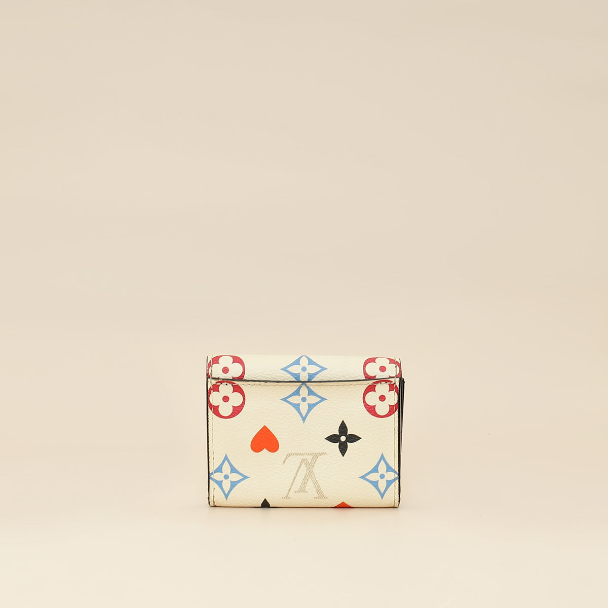 Louis Vuitton White Multicolor Monogram Game On Zoe Wallet