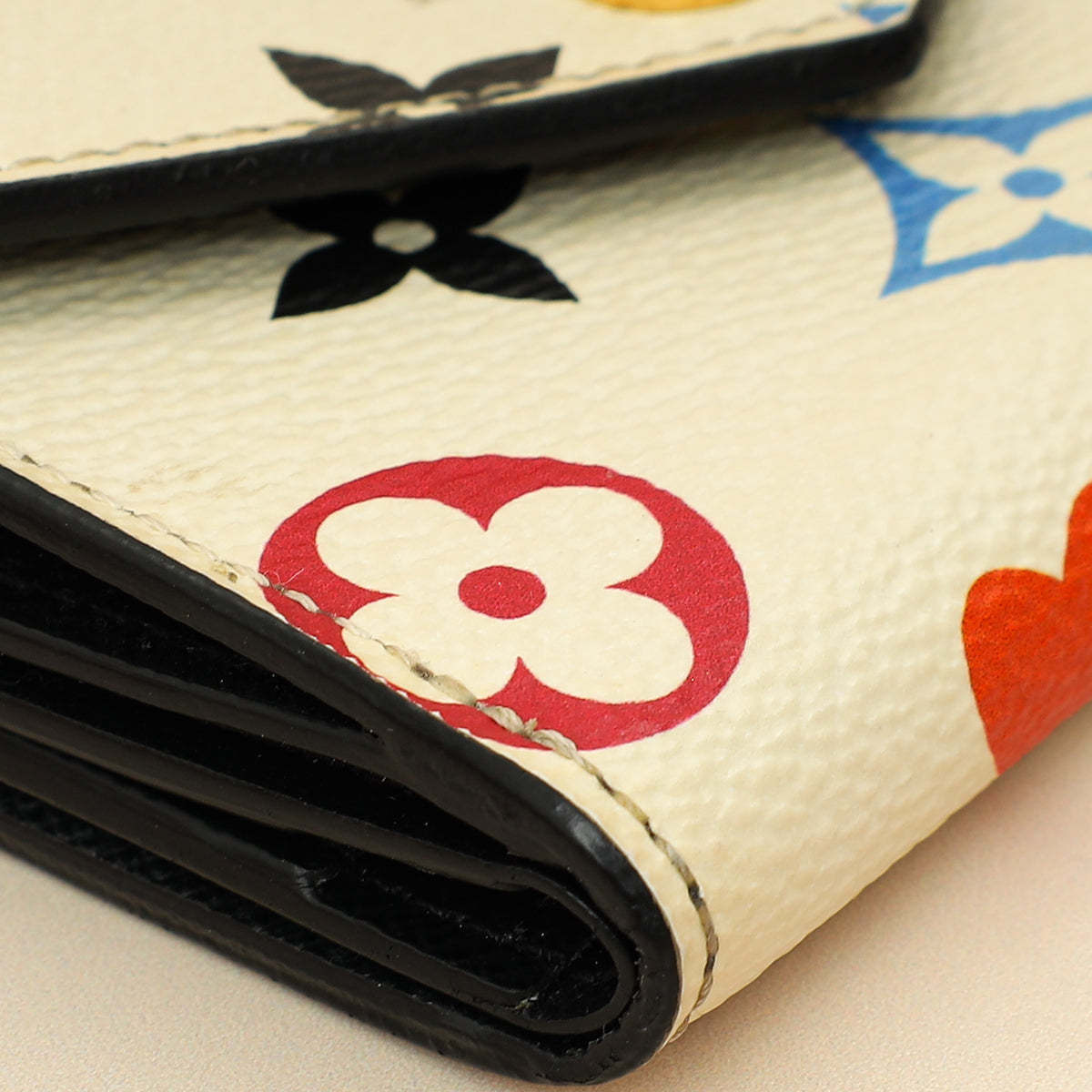 Louis Vuitton White Multicolor Monogram Game On Zoe Wallet