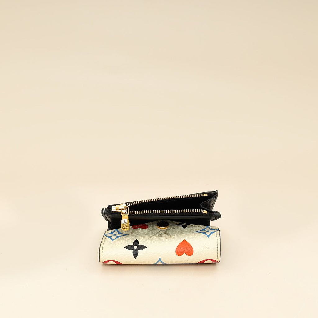 Louis Vuitton White Multicolor Monogram Game On Zoe Wallet